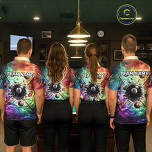 Load image into Gallery viewer, Personalized Crack Pool 8 Ball Men Billiard Team Shirt Colorful Thunder Billiard Attire NYN2368