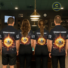 Load image into Gallery viewer, 8 Ball Pool 9 Ball Men Billiard Polo &amp; 1/4-Zip Shirt Custom Patriotic Billiard Team Jersey NYN2371