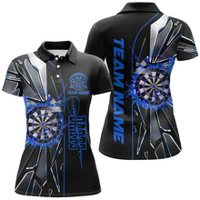 Load image into Gallery viewer, Personalized Blue Break Glass 3D Darts Shirts For Women Custom Dart League Shirts Best Darts Jersey TDM2274