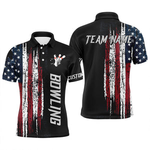 American flag bowling shirt for men custom bowling jersey for team Patriots bowlers shirt BL01