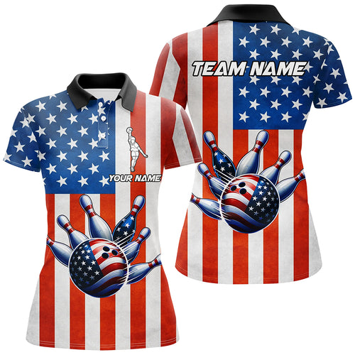 Personalized Bowling Shirts for Women US Bowling Jersey Bowling Team League Polo QZT417