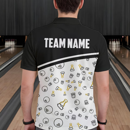 Custom Beer Bowling Shirt for Men Women Polo Bowling Team Jersey QZT612