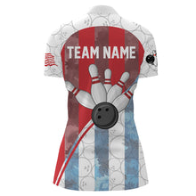 Load image into Gallery viewer, Bowling Shirt for Women Bowling Tournament Jersey Unisex 1/4 Zip Bowling Shirt QZT273