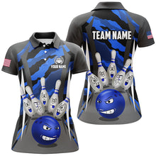 Load image into Gallery viewer, Custom Camo Bowling Shirt Women Bowling Team Jersey Polo Short Sleeves QZT457