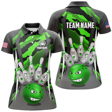 Load image into Gallery viewer, Custom Camo Bowling Shirt Women Bowling Team Jersey Polo Short Sleeves QZT457