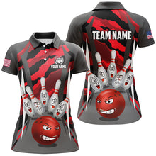 Load image into Gallery viewer, Custom Camo Bowling Shirt Women Bowling Team Jersey Polo Short Sleeves QZT457
