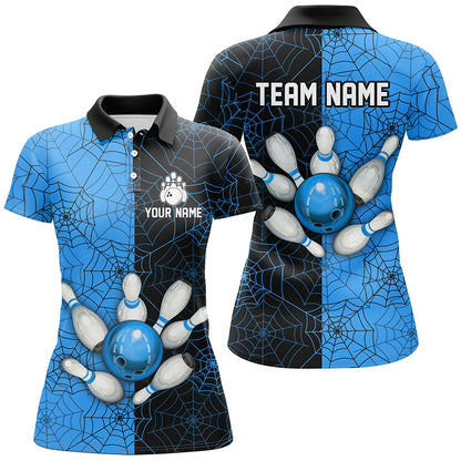 Custom Camo Polo Bowling Shirt Women Spider Bowling Team Jersey Multicolor QZT458