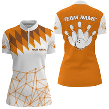 Load image into Gallery viewer, Personalized Bowling Shirt 1/4 Zip Bowling Shirt for Women Bowling Team League QZT279