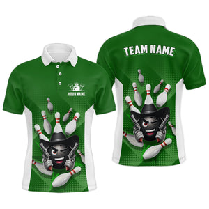 Personalized Funny Bowling Shirt Bowling Jersey for Men Polo Bowling Team League QZT409