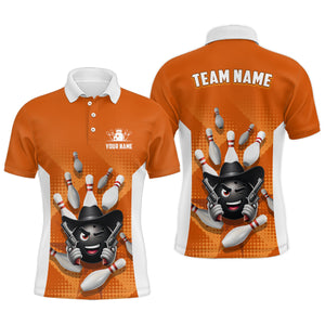 Personalized Funny Bowling Shirt Bowling Jersey for Men Polo Bowling Team League QZT409