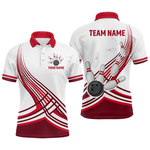 Personalized Men's Bowling Jersey Polo Bowling Team Shirts Bowling Gifts QZT502