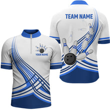 Load image into Gallery viewer, Personalized Men's Bowling Jersey Quarter Zip Bowling Team Shirts Bowling Gifts QZT502