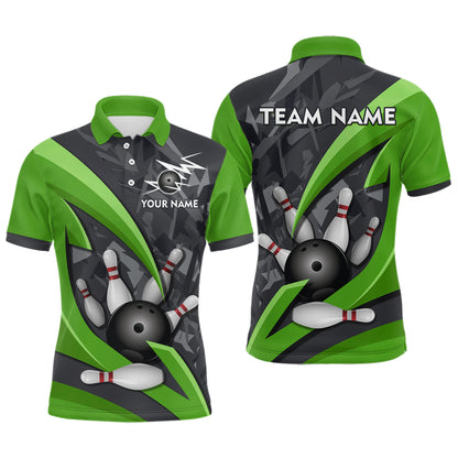 Custom 3D Bowling Team Shirts Multicolor Bowling Jersey for Men Polo QZT505