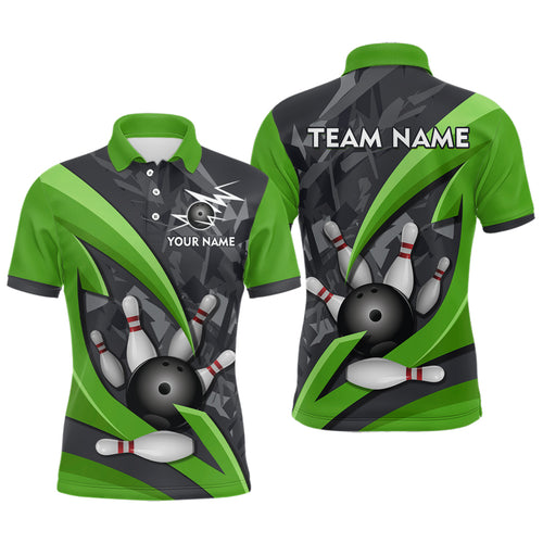Custom 3D Bowling Team Shirts Multicolor Bowling Jersey for Men Polo QZT505