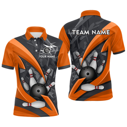 Custom 3D Bowling Team Shirts Multicolor Bowling Jersey for Men Polo QZT505