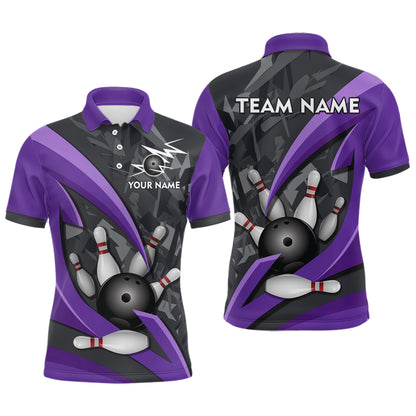 Custom 3D Bowling Team Shirts Multicolor Bowling Jersey for Men Polo QZT505