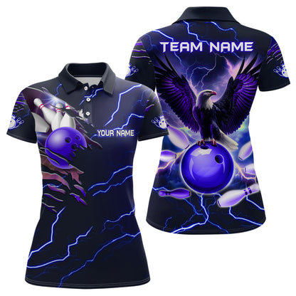 Personalized Women Polo Eagle Bowling Shirts Bowling Team League QZT437