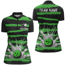 Load image into Gallery viewer, Women Camo Bowling Shirts 1/4 Zip Custom Bowling Team Jersey League Multicolor QZT472
