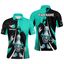 Load image into Gallery viewer, Custom Funny Bowling Shirts for Men Music Bowling Team Jersey Polo League QZT478