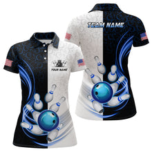 Load image into Gallery viewer, Custom Bowling Shirts for Women Camo Bowling Jersey Polo Bowling Team League QZT449