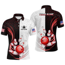 Load image into Gallery viewer, Custom Bowling Shirts for Men Camo Bowling Jersey Polo Bowling Team League QZT449