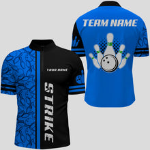 Load image into Gallery viewer, Custom Bowling Shirt for Men Bowling Jersey Bowling Team League Quarter-Zip Shirt QZT100
