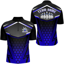 Load image into Gallery viewer, Personalized Bowling Shirt Bowling Team League Men Bowling Jersey 1/4-Zip Shirt Unisex QZT265