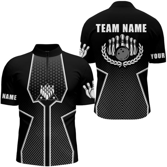 Personalized 3D Bowling Jersey for Men USA Bowling Team Shirt Bowling Quarter-Zip Shirt QZT128