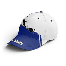 Load image into Gallery viewer, Personalized Bowling 3D Cap, Custom Bowling Hat for Men Women, Bowling Pin &amp; Ball Cap with Name CHT01-1