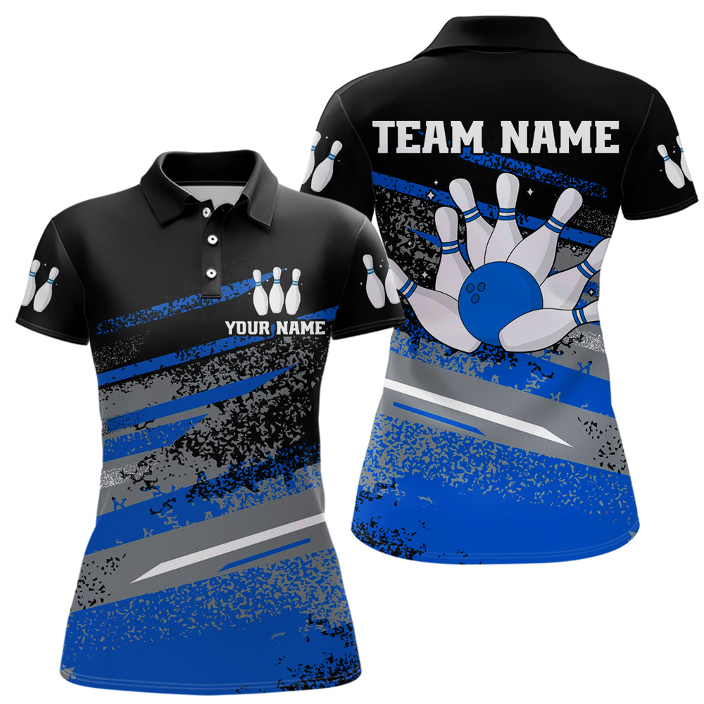 Personalized Women's Bowling Jersey Polo Bowling Team Shirts Bowlwing Gifts QZT501