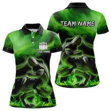 Load image into Gallery viewer, Personalized Green Dinosaur Bowling Shirt Bowling Polo Team League for Men Women QZT666