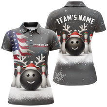 Load image into Gallery viewer, Custom Christmas Bowling Team Shirts Multicolor Polo Bowling Jersey for Women QZT485