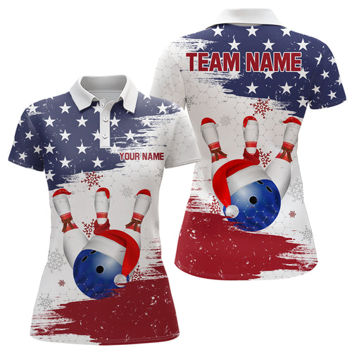 Personalized 3D bowling Shirts for Women Christmas Bowling Jersey Polo Bowling Gifts QZT486