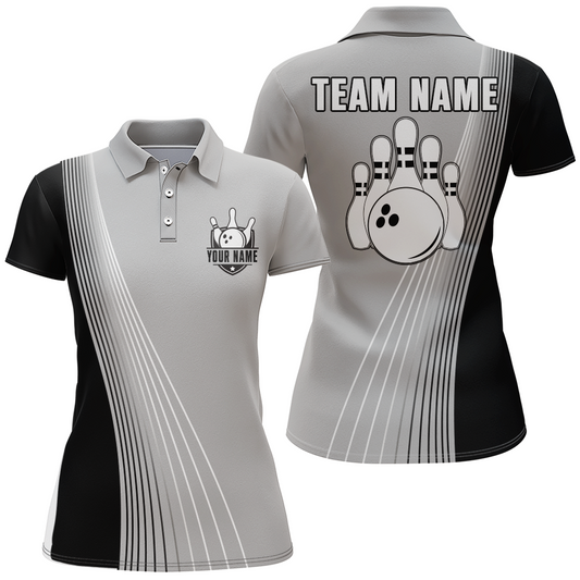 Camo Bowling Polo Shirt Custom Bowling Jersey for Women Bowling Team League QZT233