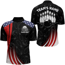 Load image into Gallery viewer, Bowling Shirt American Bowling Jersey Customized for Men 1/4 Zip Bowling Team League QZT262