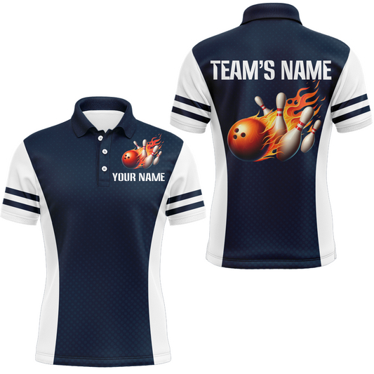 Personalized Bowling Shirt for Men Custom Bowling Jersey Bowling Team League Polo Shirt QZT213