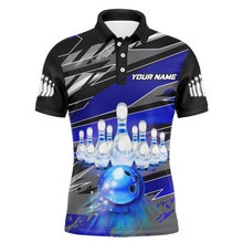 Load image into Gallery viewer, Personalized Bowling Shirt for Men Bowling Jersey with Name Team Name Polo Shirt Unisex QZT267