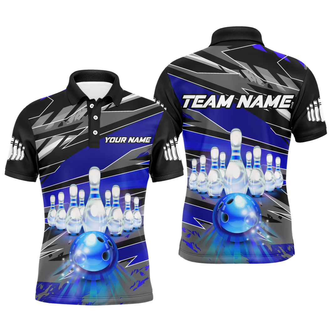 Personalized Bowling Shirt for Men Bowling Jersey with Name Team Name Polo Shirt Unisex QZT267