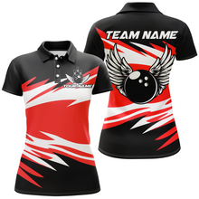 Load image into Gallery viewer, Camo Angel Wings Polo Bowling Shirts for Women Bowling Team Jersey Multicolor QZT470