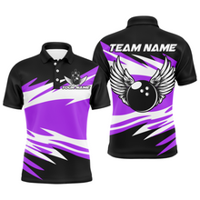 Load image into Gallery viewer, Camo Angel Wings Polo Bowling Shirts for Men Bowling Team Jersey Multicolor QZT470