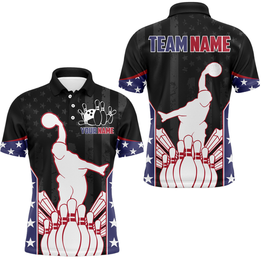 Personalized Bowling Shirts for Men Bowling Team League Polo Bowling Shirts QZT439