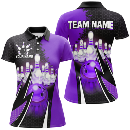 Personalized Bowling Shirts for Women Bowling Team Jersey Polo Bowling Shirt QZT440