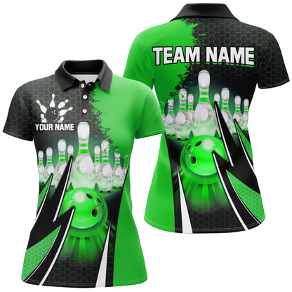 Personalized Bowling Shirts for Women Bowling Team Jersey Polo Bowling Shirt QZT440