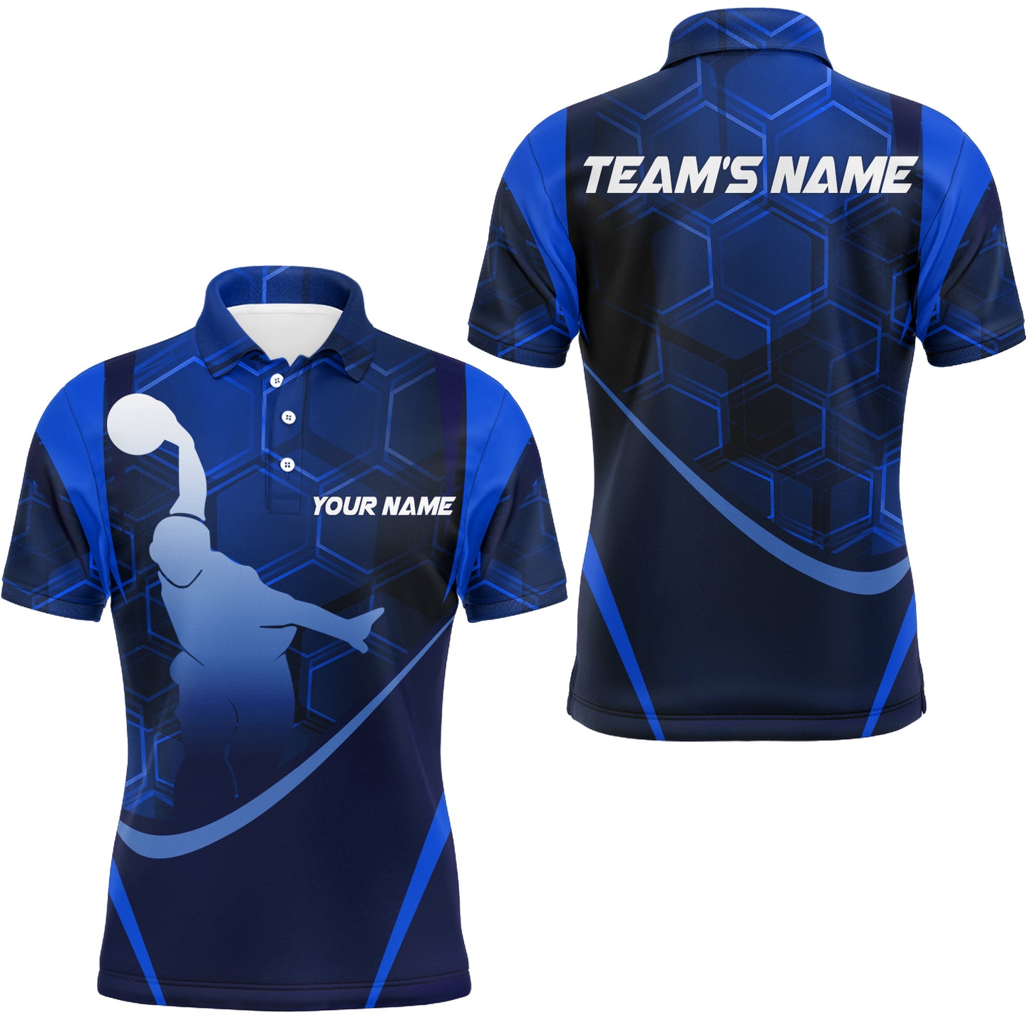 Custom Bowling Shirt for Men Bowling Jersey Bowling Team League Polo Shirt QZT28