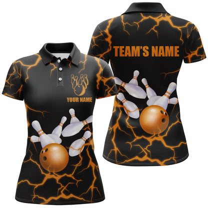 Personalized 3D Women's Bowling Team Jersey Bowling Shirt American Bowling Polo Shirt QZT33