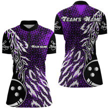 Load image into Gallery viewer, Personalized 3D Women's Bowling Team Jersey Bowling Shirt American Bowling Quarter-Zip Shirt QZT43-8