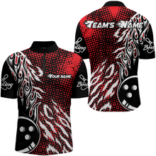 Load image into Gallery viewer, Personalized 3D Men&#39;s Bowling Team Jersey Bowling Shirt American Bowling Quarter-Zip Shirt QZT43-8