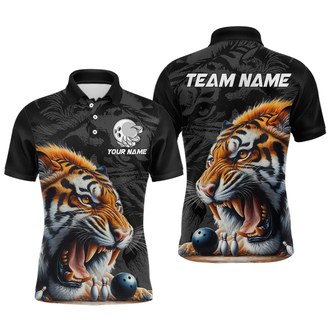 Custom Tiger Bowling Shirt Tiger Bowling Team League Unisex Quarter-Zip Bowling Outfit QZT638