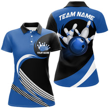 Load image into Gallery viewer, Personalized Blue Bowling Shirts Custom Bowling Team Jersey Polo Bowling Shirts BDT502