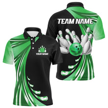 Load image into Gallery viewer, Personalized Green Bowling Team Jersey For Men &amp; Women Custom Bowling Polo Shirt BDT457